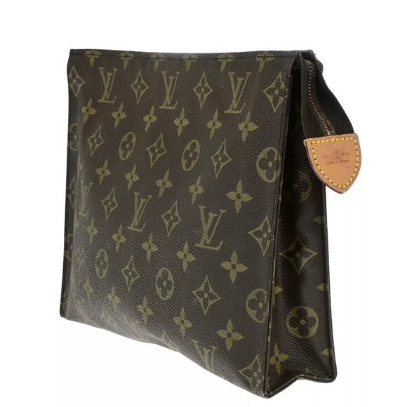 LOUIS VUITTON Poche Toilette 26 Clutch Hand Bag Monogram Leather - Picture 2 of 16